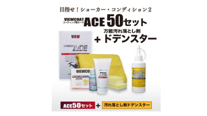 【ACE+DS】 「ACE　50セット+ドデンスター」セット　ガラス系コーティング剤　ビューコート